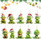 Magro 10Pcs Christmas Tree Acrylic Pendant, Cute Cartoon Grinch Christmas Ornament, Funny Green Xmas Tree Accessories