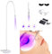 Lampe à Cils Uv + Cache-œIl + Lunettes + Interrupteur Au Pied, Taille De Spot RéGlable,Col De Cygne Flexible 5 W, Longueur 70 Cm,Colle Durcie En 1-3 S, Lampe De PolyméRisation De Colle Uv,White