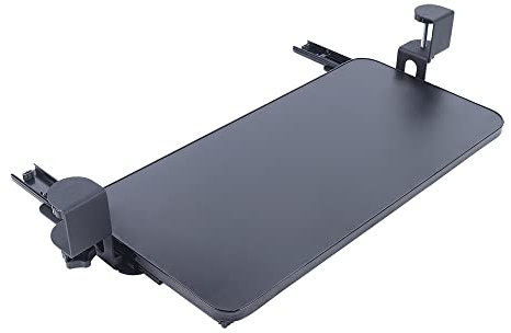 AOOUNGM Tastaturablage 52x25cm Tastaturablage Untertisch Schreibtisch Computer-Tastaturauszug Schreibtisch Ausziehbar Zubehör mit C-Klemmhalterung