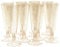 MATANA 300 Premium Elegante Sektgläser aus Kunststoff mit Goldglitter, 150ml - Plastik Champagnergläser Gold, Mehrweg Sektflöten, Cocktailgläser für Hochzeiten, Geburtstage, Partys