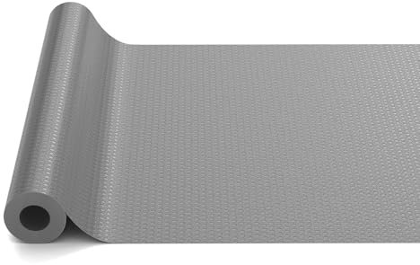 Bäcker & Lecker Schubladenmatte Antirutschmatte küche 30x200 cm Kühlschrank matten schubladen Einlagen grau Zuschneidbar Schubladen Matte für Küchenladen Kühlschran Regale