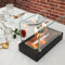 TriHome Tabletop Fire Pit, Portable Wood Table Top Firepit Bowl, Fireplace for Patio&Backyard Decor, Bioethanol Fire Place, Indoor&Outdoor S'mores Maker, Housewarming Gift, Small, Black