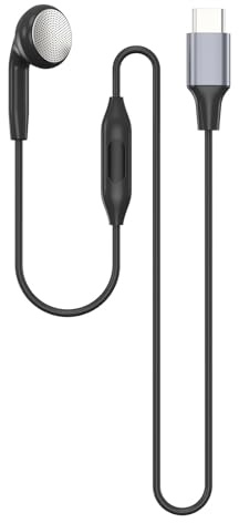 KASFDBMO In-Ear-Kopfhörer, einseitiger Ohrhörer mit integriertem Mikrofonkabel, kompatibel mit den meisten Geräten, Freisprecheinrichtung