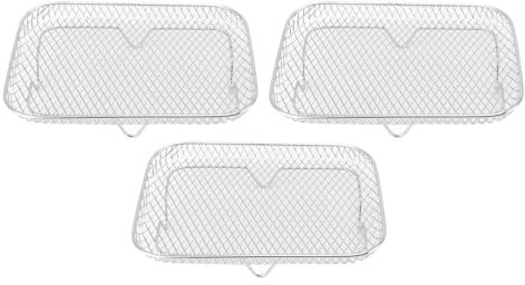 BAFOVY Tres Rejillas Apilables para Freidora, Rejilla Deshidratadora de Acero Inoxidable 304, Juego de Accesorios de 8 Pulgadas para para Foodi Grill, con