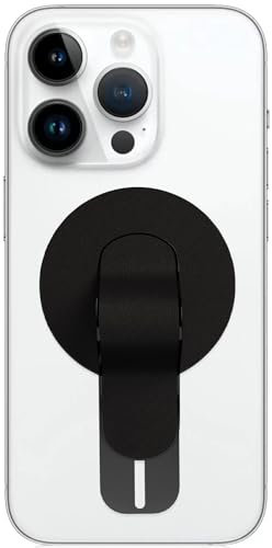 Amayo - Handy Fingerhalter für Magsafe, Magnetische Fingerhalterung Griff Magnet Halter Smartphone Ständer für iPhone 14, 13, 12 Pro Max, Samsung, Huawei, Zubehör für Magsafe (Schwarz)
