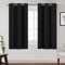 BellaHills Tenda Oscurante da Interno 2 Pezzi 117L x 137A cm, Tenda Camera da Letto Tende Termiche Isolanti per Interni, Anti-Rumore, Tende con Anelli, Nero