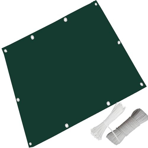 Toile de Rechange Pergola 3 x 4 m Voile d'ombrage Bord Droit UV Protection Résistant Aux Déchirures avec Cordes Fixes pour Jardin Patio Piscine, Vert Foncé