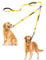 PetBonus Laisse Double pour Chien, Double Laisse Anti-Enchevêtrement Réfléchissante, avec 4 Poignées Rembourrées Confortables pour Chiens de Taille Moyenne ou Grande(Jaune)