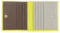 DUDU Mehrfarbiges Portemonnaie RFID in Leder mit Kartensteckfächer und Münzfach Citrus Yellow