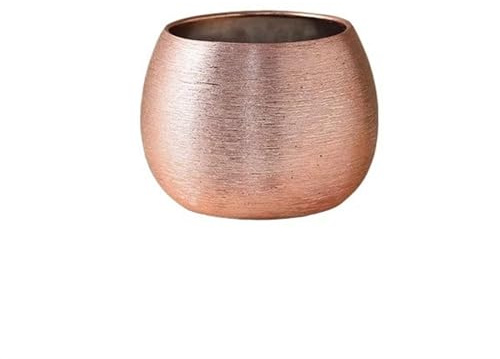 NexaGeniX Pot de Fleur Pot de Fleurs en céramique hydroponique de Luxe, créatif, plaqué Or brossé, Vert, Phalaenopsis Cache Pot ceramique(Rose Gold,Moyen)
