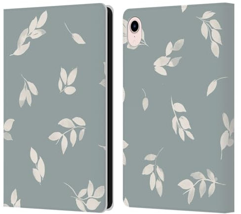 Head Case Designs sous Licence Officielle Ninola Feuilles d'automne Grises Nature Audacieux Étui Portefeuille en Cuir Compatible avec Apple iPad Mini (2021/2024)