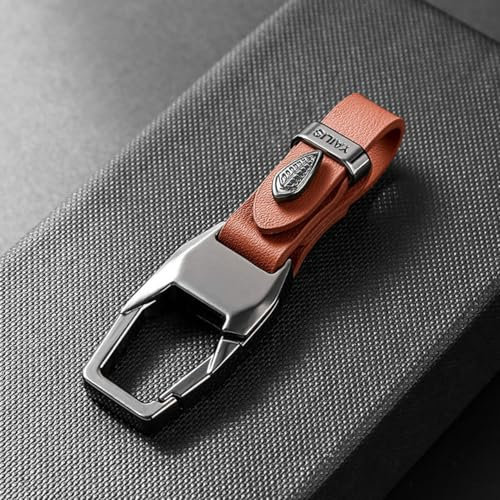 Ygjuetd Auto-Schlüsselanhänger,Auto-Schlüsselanhänger-Halter,Autoschlüssel-Zubehör,für Jeep Wrangler JK,[Saddle Brown] tin Square Buckle
