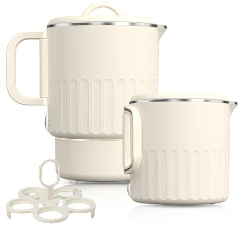 Faltbarer Wasserkocher 1L BPA-Free mit Automatischer Temperaturregelung & Dauerkochfunktion 600W Reise-Wasserkocher für Camping Büro Haushalt