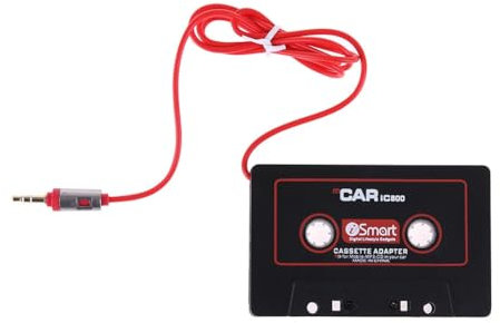 Buqpow Adaptateur cassette de voiture MP3 MP4 convertisseur prise jack 3,5 mm pour téléphone câble AUX lecteur CD de voiture