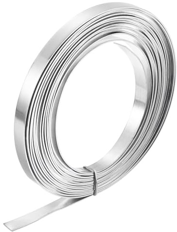 QUARKZMAN Rollo De Aluminio Metálico 5000mm x 10mm x 1mm Espesor Plateado | Lámina De Aluminio En Rollo Tira, 1060, Para Uso Industrial