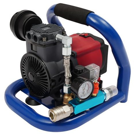 Compressore d'aria, 350 W, senza cavo, pressione massima 7 bar, compressore d'aria a batteria, compressore ad aria compressa da 1,5 l, capacità di rumorosità, 65 dB