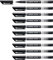 STABILO - Fineliner mit gefederter Spitze - SENSOR M - medium - 10er Pack - schwarz