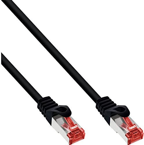 InLine 73633X Crossover Patchkabel, S/FTP, Cat.6, schwarz, 0,3m