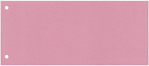VR - Trennstreifen 10,5 x 24 cm, 100 Stück pro Pack, 180 g/qm!, Recycling-Papier, rosa, 2-fach gelocht