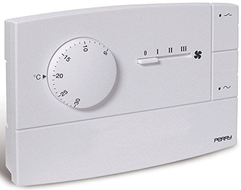 Perry 1TPTE566B Termostato per Fan Coil da Parete, Bianco