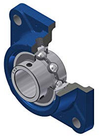 Snr Ucfe201 Quadratischer Flansch mit Gewindeschrauben