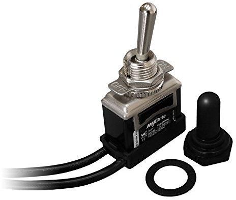 Heavy Duty Toggle Switch 20/15A 125/277V, 2 HP with Waterproof Rubber Boot UL cUL Certified