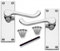 Classic Victorian Scroll Lever Latch Door Handles Chrome Finish Perfect for Adding a Subtle Traditional Touch to Your Home.