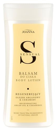 JOANNA Sensual Körperlotion für Frauen - mit Arganöl und Ceramiden - Balm - Feuchtigkeitsspendend - Damen - Bodylotion für trockene Haut - Körpercreme - schnell einziehend - 200 g