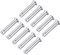 sourcing map 10 Stück Einloch Gabelbolzen 8mm x 40mm Flach Kopf verzinkter Stahl