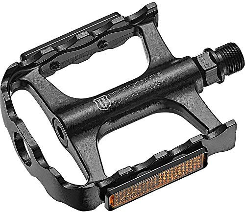 Union Pedale SP-2160 ALU 9/16 Zoll breitere Trittfläche schwarz +Flicken