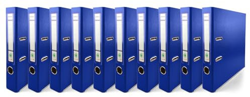 Netuno 10 raccoglitori cartone ecologico riciclato azzurro 2 anelli A4 dorso 5 cm raccoglitori per ufficio scuola archivio faldoni portadocumenti