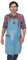 Angus Stoke Grill & Kochschürze aus Denim/Leder - Grillschürze Jeans variabel mit Leder-Riemen Koch Schürze Nick (Blau)