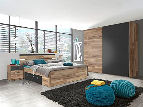 möbelando Schlafzimmer Komplettset Schlafzimmerprogramm Schlafmöbel Isobel I (2-teilig)