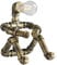 Kaj Hejmo Water Pipe Robot Style Tischlampe- Vintage Industrial Tischlampe-Steampunk Lampe Eisen Retro Nachttischlampe für Vintage Möbel Dekorationen (Bronze-Style C)