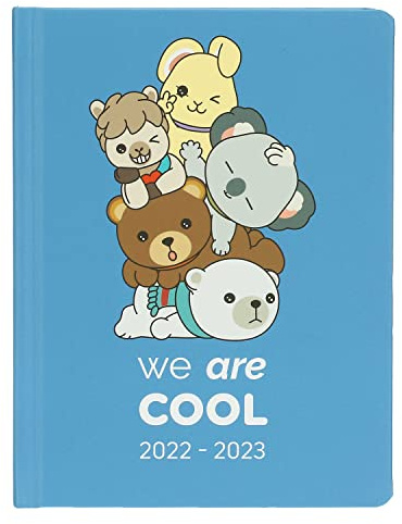 Thun Teddy Friends Personlig dagbok för barn år 2022-2023 med 16 månader, Teddy Friends Line, 12x16 cm