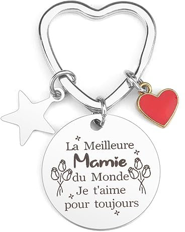 Cadeau Fete des Grand Mere, Cadeau Mamie, Porte Clé Mamie Anniversaire, Cadeau Fete des Mamies, Idée Cadeau Grand mère, Cadeau Mamie Original, Cadeau Mamie Noel Porte Clef Mamie Cadeaux pour Mamie