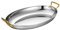 Paellera Española Ovalada De 4 Tamaños con Asas Dobles Remachadas, Paella De Mariscos De Acero Inoxidable Sartenes Antiadherentes para Acampar Y Reunirse, Plata, 25,5 Cm