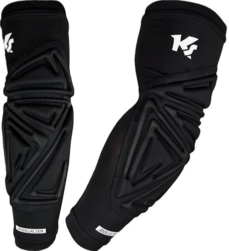 KEEPERsport Elbow Guards-Ellbogenschoner – Schutz für alle Sportarten, Stoßdämpfend, rutschfest, Atmungsaktiv, Ideal für Fußball, Volleyball, Handball & Outdoor, Unisex, Schwarz, Erwachsene S-XXL