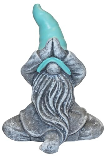 Mini Gartenzwerge 4er Set - Garten Pflanztopf Rasen Ornament 4889 (Blau 3381)