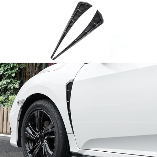 BLAFT 2 Stück Auto Lufteinlässe Außen Dekorative für BMW 3er M3 E90 E91 E92 E93 F30 F31 F34 F35 F80 G20 G21 M3, Auto Fahrzeuge Vent Kotflügel Seitenaufkleber Leaf Plate Lufteinlass Aufkleber,A
