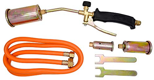 Propangas-Brenner-Set, Unkrautbrenner, Schlauchregler, Dachdecker- und Klempner-Set mit 23/35/50 mm Düse für den Garten im Freien