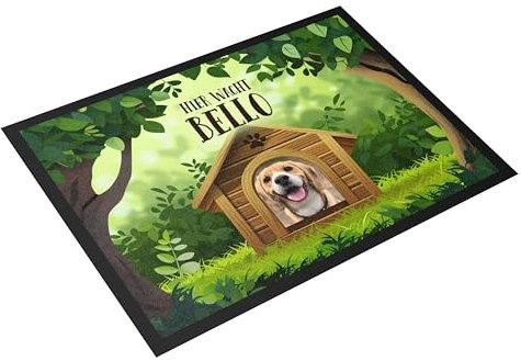 printplanet® - Fußmatte selbst gestalten - individuell Bedruckt - Layout: Hundehütte - Größe 80 cm x 60 cm