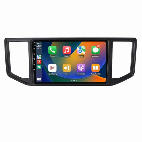 25,4 cm (10 Zoll) Touchscreen GPS Navi Navigation Navigator Monitor Karten Autoradio mit CarPlay & Android + HD Rückfahrkamera Einparksystem Kompatibel mit V W Crafter (MK2) / MAN TGE