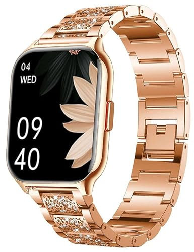 Blueshaweu Cinturino di ricambio regolabile per smartwatch ZOSKVEE, a sgancio rapido, gioiello da donna, in metallo, elegante, regolabile, compatibile con ZOSKVEE, Popglory P95 da 5,1 cm/ZOSKVEE,