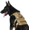 OneTigris Hundegeschirr, T-Bone Taktisches Geschirr mit 2 Griff Ausbruchsicher Einstellbar Brustgeschirr für Hunde Jagd Wandern Trainierung Spaziergang Outdoor-Aktivitäten (Braun, XL)