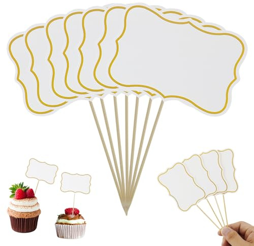 62 PCS Party Food Flags for Buffet, Mini Chalkboard Signs for Food, Blank Toothpick Flags Cocktail Sticks Party Food Flags for Buffets to Write it On Cupcake Toppers Cheese Flags for Wedding Decor
