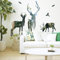 astylishome Wandsticker Kinderzimmer Jungen Wandtattoo Familie aus dem Wald Wandbilder 78x109 cm Reh Vögel Baum Waldtiere Wand Deko für Wohnzimmer Schlafzimmer Küche Flur 0615
