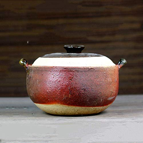 ZGYOZMNG Reiskocher, hitzebeständiger Keramik-Auflauf, Gesundheitstopf, Hot Pot, Auflaufform, Slow Cooker, Herd-Keramik-Kochgeschirr B 3 l (A 3,5 l) (A 3,5 l)