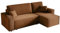 AlpiMeble Ecksofa Karl, Sofa mit Schlaffunktion und Bettkasten, Ottomane universal, Couch in Cordstoff, Klappsofa in Frabe: Blau
