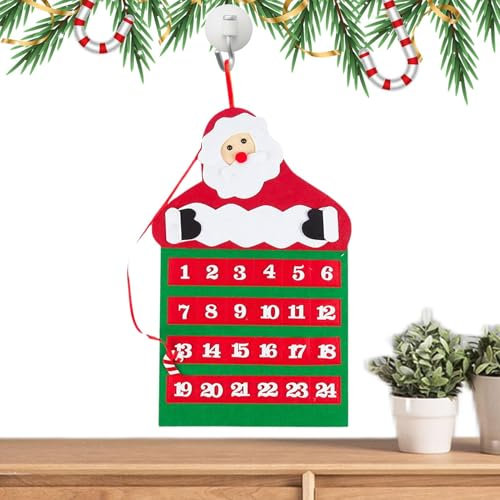 Adventskalender Krippe aus Filz – 24 Stofftaschen für Kinder | Countdown-Kalender mit Krippenszenen, perfekte Wanddekoration für Haus und Krippe